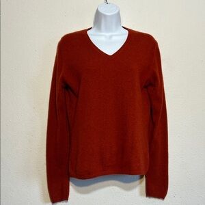 Griffen Vintage Women's V-Neck Cashmere Sweater Size Medium